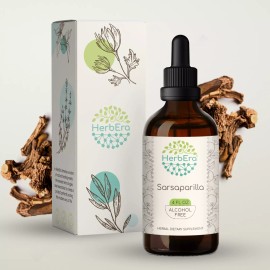HerbEra Sarsaparilla Alcohol-FREE Tincture Organic (Hemidesmus indicus) - 4 fl oz