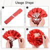 Rebower 6 Pcs Orange Paper Flowers, 6" 3D Tissue Paper