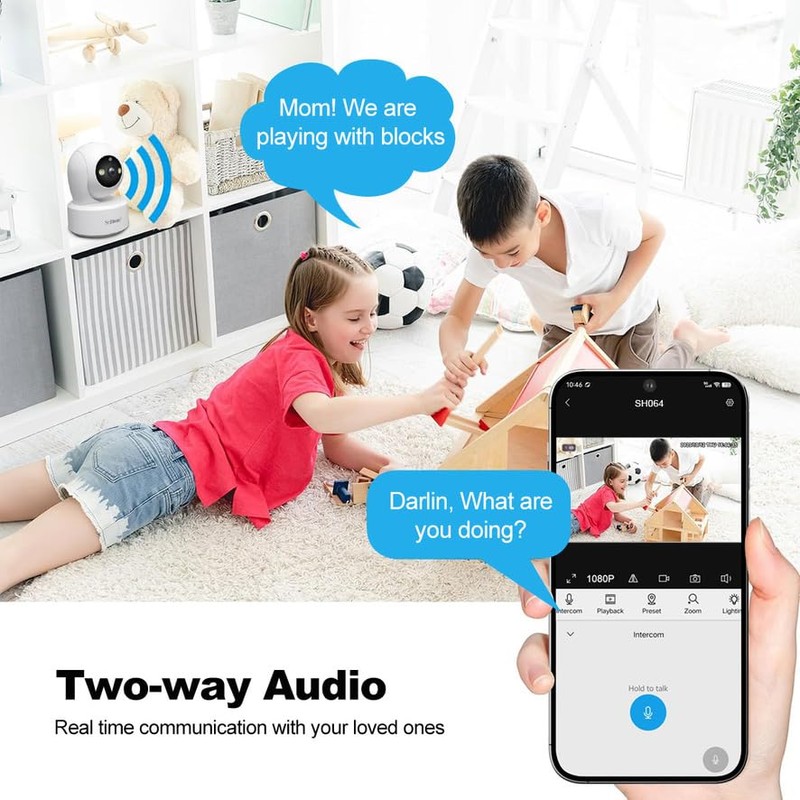 SRIHOME Security Camera 8MP 2.4GHz/5GHz WiFi Surveillance PTZ IP Camera