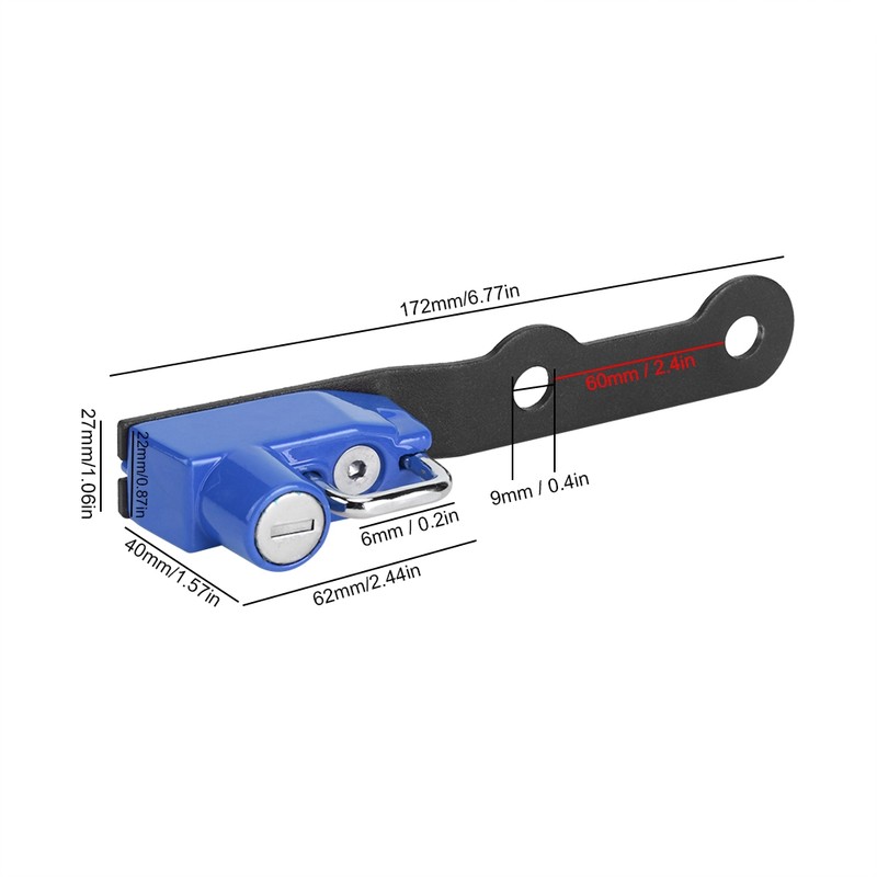 Motorcycle Modification Aluminum Alloy Helmet Lock Mount Hook Fit for