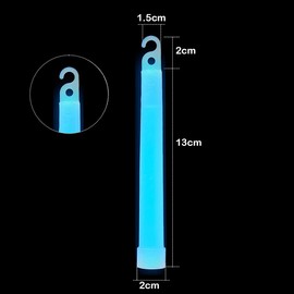 WedDecor Neon Aqua Colors Ultra Bright Glow in The Dark Glow Stick Tubes Lanyard Premium Fluorescent Rods Light Sticks for Graduation Party, Camping, New Year’s Eve, 6 Inches, 25pcs