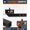 METOWARE Trailer Hitch Extender Fits 2" Receiver 2" Drop/Rise 7500