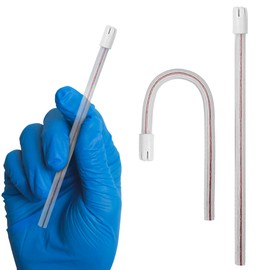 EZGOODZ Saliva Ejectors Dental, 6 Inches. Pack of 100 White Suction Tube with White Tip. Disposable Mouth Suction for Saliva Adult. Medical Grade Dental Supplies. Flexible Mouth Aspirator