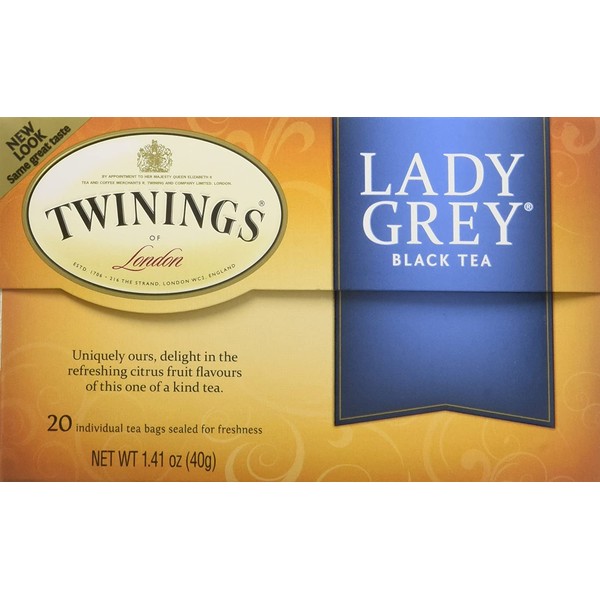 Twinings Lady Grey Tea, Tea Bags, 1.41 oz, 20 ct