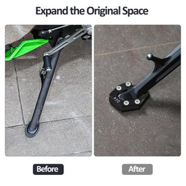 XIDAODIT For HIMALAYAN 450 Himlayan 450 2024 2025 Kickstand Base Plate Motorcycle Foot Side Stand Pad(Black)