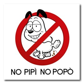 No pooping and peeing for dogs PVC sign