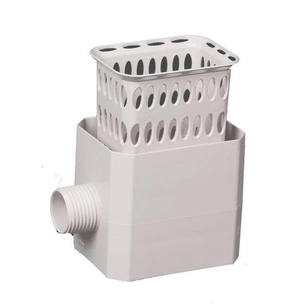 Flex-Drain 37043 Catch-A-Raindrop Rainwater Colander Kit, 3 x 4-Inch, White