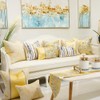 Avigers Square Cushion Covers High Precision Jacquard Modern Yellow White