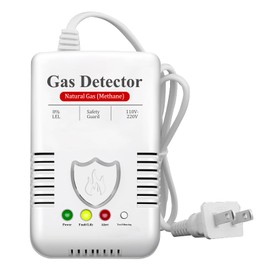 High Precision Natural Gas Detector & Combustible Alarm - Plug and Play with Advanced Chip Technology, 85dB Alarm for Methane, Propane, Ethane, LPG, and LNG - Ideal for Home and Kitchen Safety