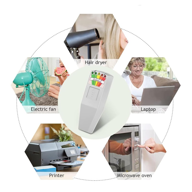 aikoolwer Handheld 5 LED EMF Magnetic Field Ghost Hunting Detector