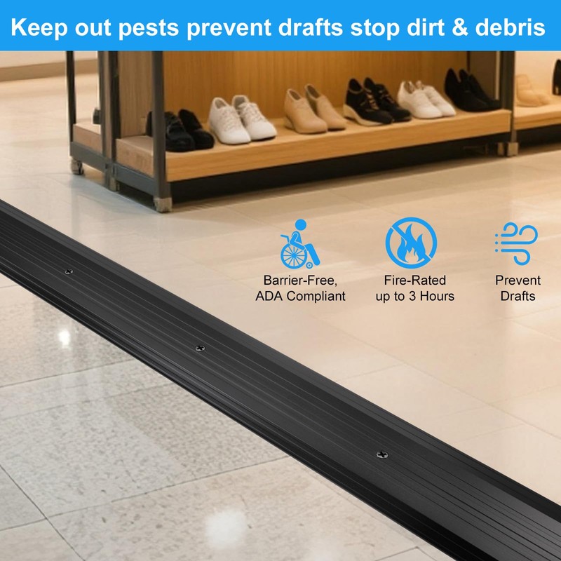 Orechic 4″Wide Sturdy Thicken Aluminum Threshold Strip, Stylish Floor Transition
