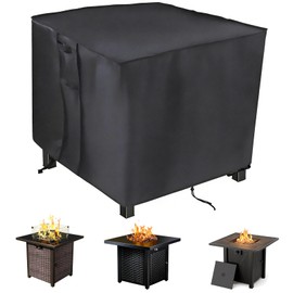 Saking Fire Pit Cover,30 inch Firepit Covers Square Gas Fireplace Fire Pit Table Cover for Propane Fire Pit- 30 X 30 X 25 inch