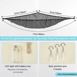 Unicorn Castle Stuffed Animals Net or Hammock Kids Toy Storage Organizer with LED Light Hanging Corner Stuffed Animals Holder Kids Girls Room Decor,Black,Large (Pack of 1)