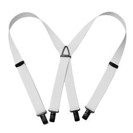 KASAJIMA Men's Suspenders, 1.2 inches (30 mm), Made in Japan, Quick Releasing, No Metal, Rust Free, Resin, Clip, Plastic, white