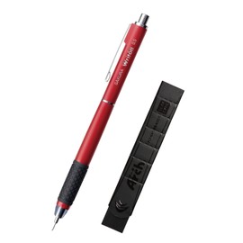 Sakura Crepas Pencil Lightle Limited 0.5mm Red (Eraser, Arch Slim Type, Black, 1 Piece) NS505W-A#19