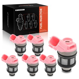 A-Premium Set of 6 Fuel Injectors Compatible with Nissan Frontier 1999-2004, Pathfinder 1996-2000, Xterra 2000-2004, Quest 1996-2002 & Infiniti QX4 1997-2000, 3.0L 3.3L