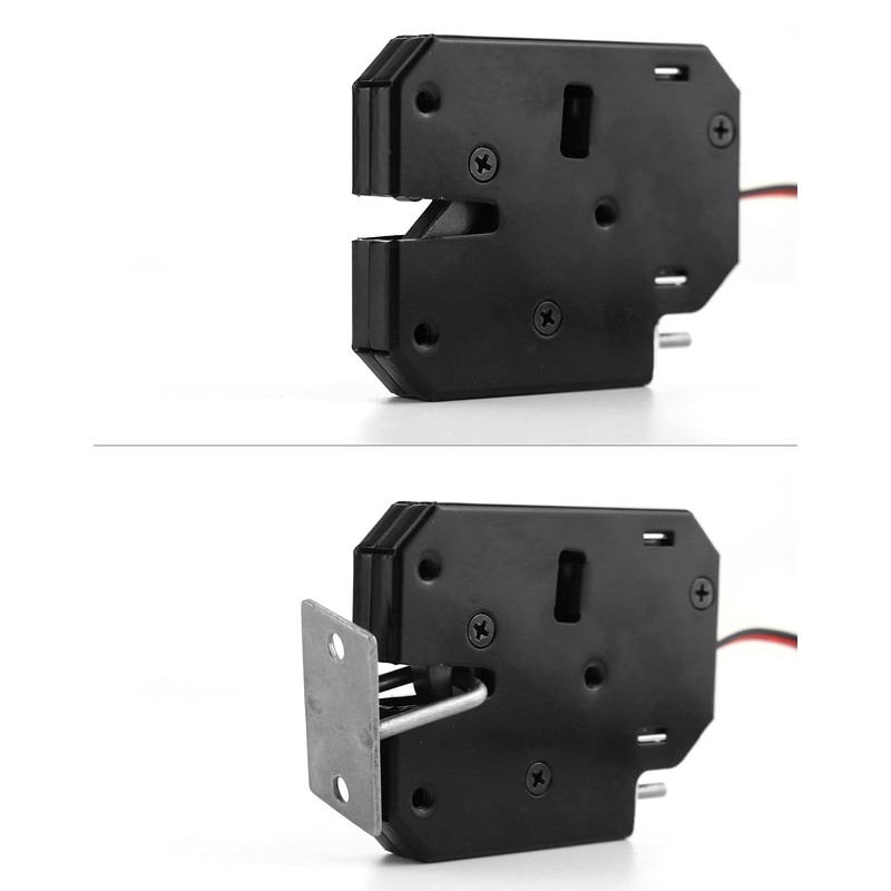 QWORK DC 12V Electric Lock Electronic Cabinet Lock for Cupboard