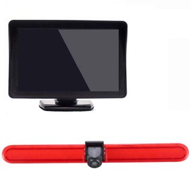 Third Brake Light Rear View Backup Camera Night Vision Reversing Camera +4.3" TFT LCD Monitor Transporter VAN for VW T5 Multivan Caravelle/T6/T5 Camper/Lupo 6X/Seat Arosa