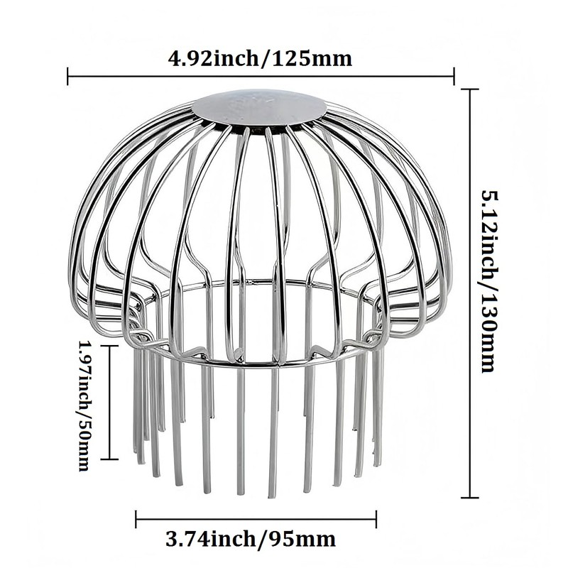 304 Stainless Steel Gutter Guard, Filter Strainer Fits for Round