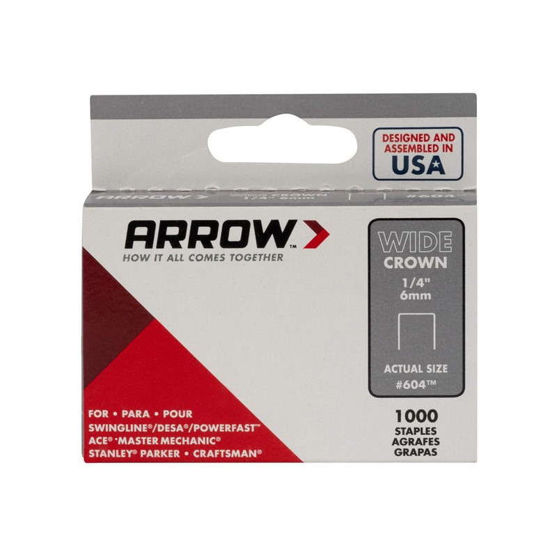 Arrow 60430 Fastener 604 Wide Crown Swingline Heavy Duty 1/4-Inch