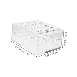 jojofuny Acrylic Pen Holder Stand Slot Display Rack for Makeup Brushes and Pens Acrylic Construction for Home Office and Craft Shows Stylish and Functional Organizer