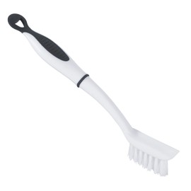 Grout Cleaner Scrub Brush Small with Stiff Bristles, Slim Corner Edge Cleaning Brush, Grey Deep Clean Kitchen Tile and Shower Scrubber Brush