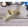Wooden Beard Comb Beard & Moustache Hipsta Fun Pocket Comb