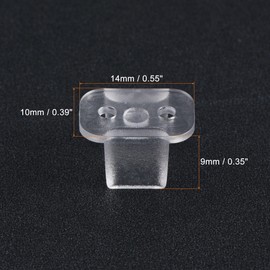 sourcing map Pack of 100 LED Neon Mounting Clips Mounting Clips Holder for 6 mm Neon LED Strips