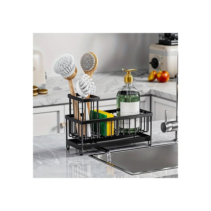 Stainless Steel Rustproof Self Draining Kitchen Sink Caddy Organiser with