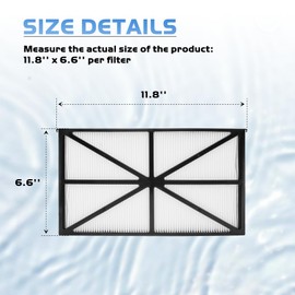 RCX70101 Ultra Fine Cartridge Filter Panels, for Hayward Robotic AquaVac TigerShark SharkVac,Pool Cleaners Tiger Shark Filter Cartridge Refill Set (4 Pack)