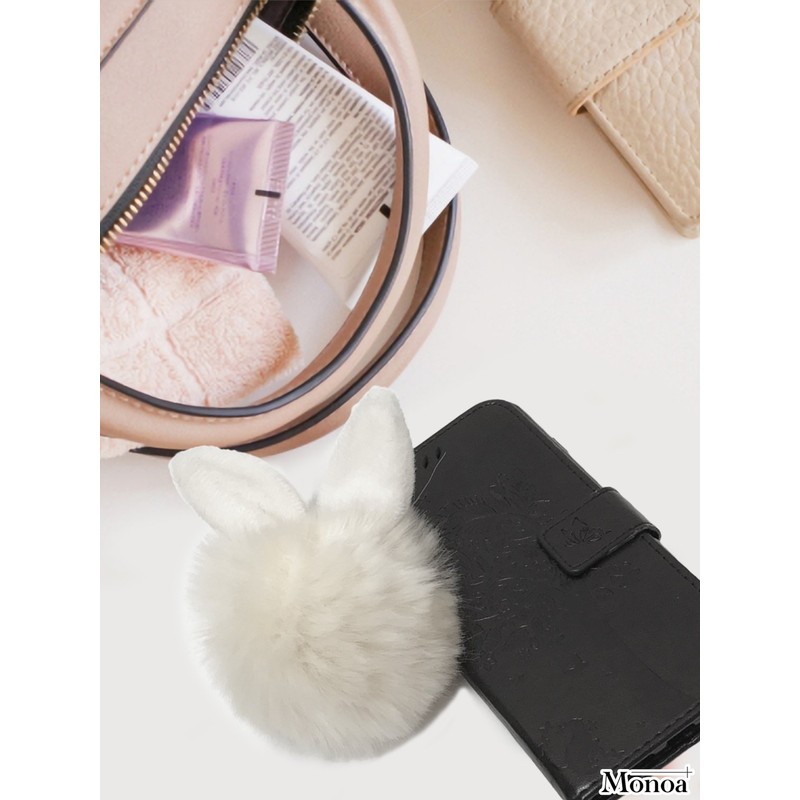 Monoa Women's Key Holder, Accessories, Cute, Rabbit Ears, Fake Fur