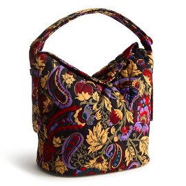 Vera Bradley Premium Cotton Astoria Shoulder Bag, Midnight Garden Paisley