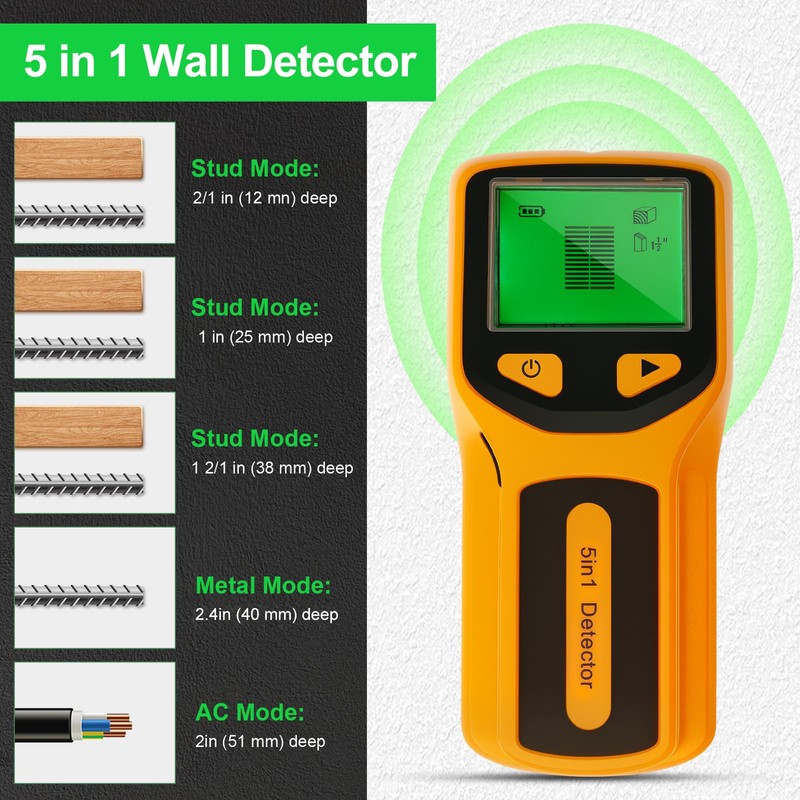 Stud Finder Wall Scanner 5 in 1 Multifunctional Stud Finder