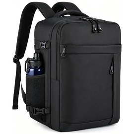 HILOMON Black Travel Backpack for Men Women, TSA Approved Personal Item Size fit for 18x14x8 Under Seat Backpack for Airplanes 15.6inch Laptop 30L Luggage Carry On Bag