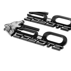 Coyote Badge Shop V4 Howling Coyote Fender Badges - Grey - Ford Mustang GT 5.0 - All Metal