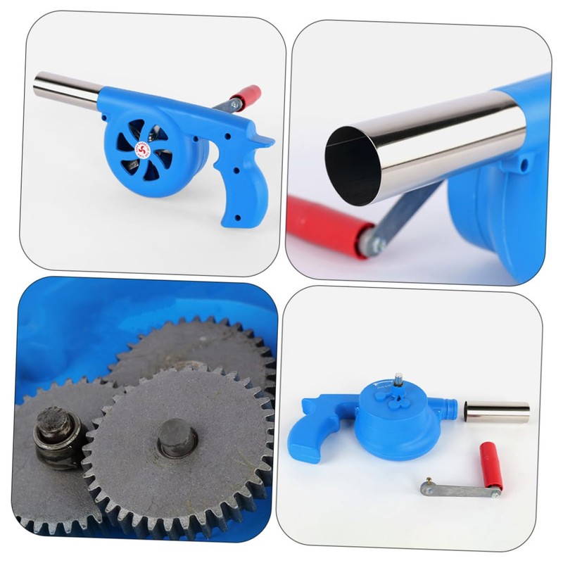 Kisangel Bbq Air Blower Hand-cranking Fan for Outdoor Cooking Portable