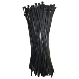 Sherco-Auto Extreme Cold Weather Black 7" Inch Cable Zip Ties 50 Pounds Tensile Strength UV Resistant Wire Wrap - 100 Pack - Made in the USA