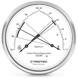 TROTEC BZ20M Thermohygrometer Hygrometer Thermometer Messbereich -10°C bis 40°C / 20% bis 100% Messung der relativen Luftfeuchte und der Lufttemperatur Einfache Ablesbarkeit und Interpretation