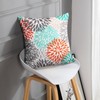 Emvency Throw Pillow Cover Blue Aqua Orange Gray and Floral