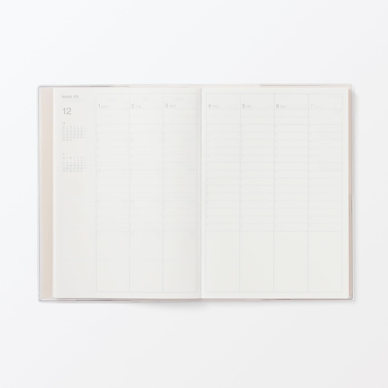 MUJI 848545 2026 B6 Vertical Schedule Book, Starts December 2025,