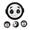 Tofficu 2pcs Panda Design Camera Lens Cap Textured Grip Protective