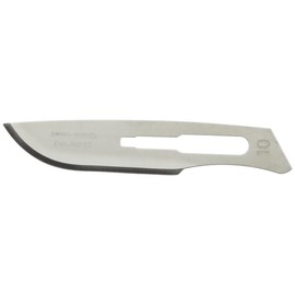 Swann-Morton 0101 Kohlenstoffstahl Chirurgische Skalpellklinge, Unsteril, Größe #10, Folienpakete, 100 Stück