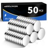 GOOZADA 50Pcs 15x3 mm Fridge Magnets,Silver Refrigerator Magnet, Heavy Duty