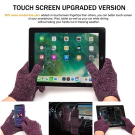 Trendoux Winter Gloves for Men and Women - Touchscreen Warm Thermal Gloves with Non-Slip Grip & Stretchy Material, pink, m