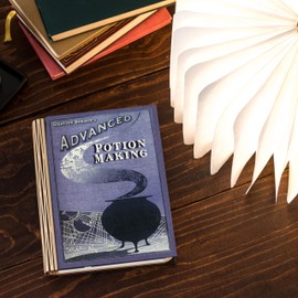 KleverCase Book Cover Themed 360 Degree Chargeable Reading Lamp, Night Light, Desk, Bedside Light. (Advanced Potion Making, Large Size White Light)