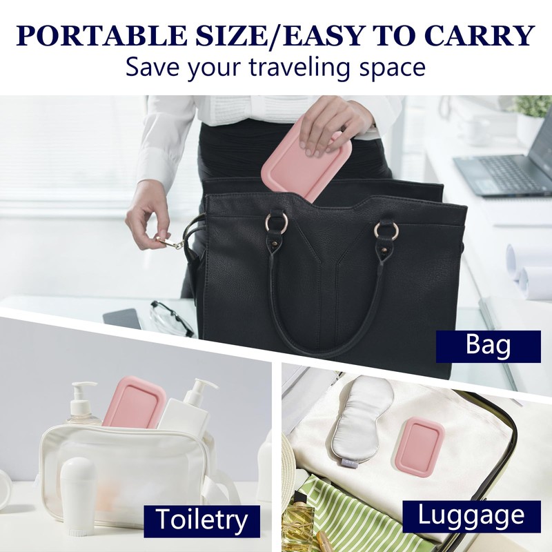 Leak Proof Silicone Travel Soap Case with Draining Tray -