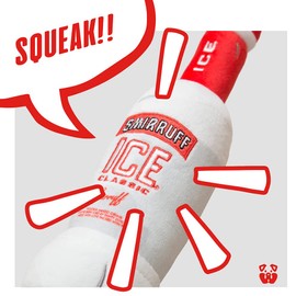 Pawty Dog Toys - Smirruff Dog Toy - Funny and Cute Plush Squeaker Dog Toy - for Small Medium Size - Unique Dog Gifts for Dog Birthday - Squeaky Dog Toy Alcohol