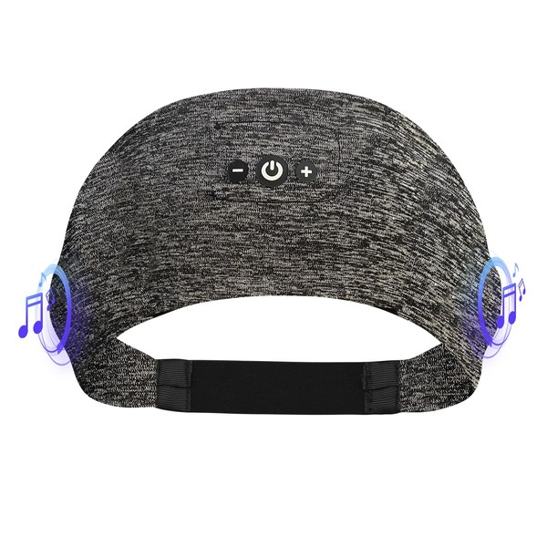 BULYPAZY Headphones for Sleeping, Bluetooth Headband Headphones - Gray