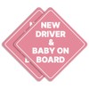 GEEKBEAR New Driver and Baby on Board Car Sign -