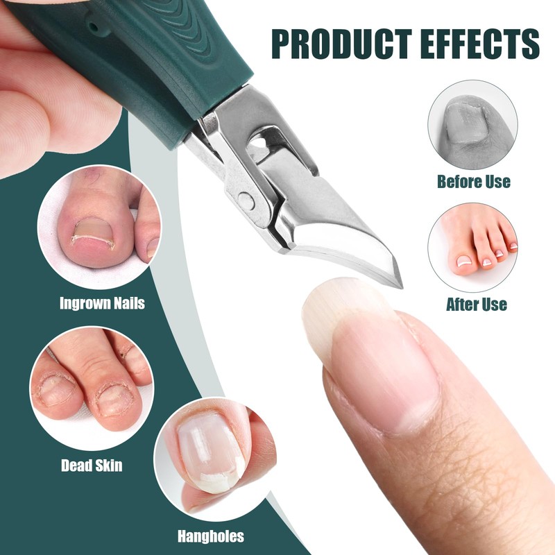 3pcs Ingrown Toenail Clippers Set, Professional Beveled Eagle Beak Nail
